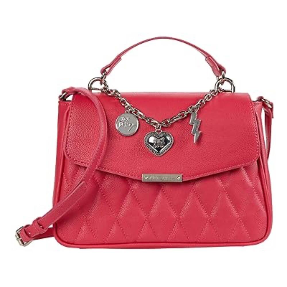 NWT Betsey Johnson Lola Top-Handle Bag with Removable Charm Bracelet Crossbody